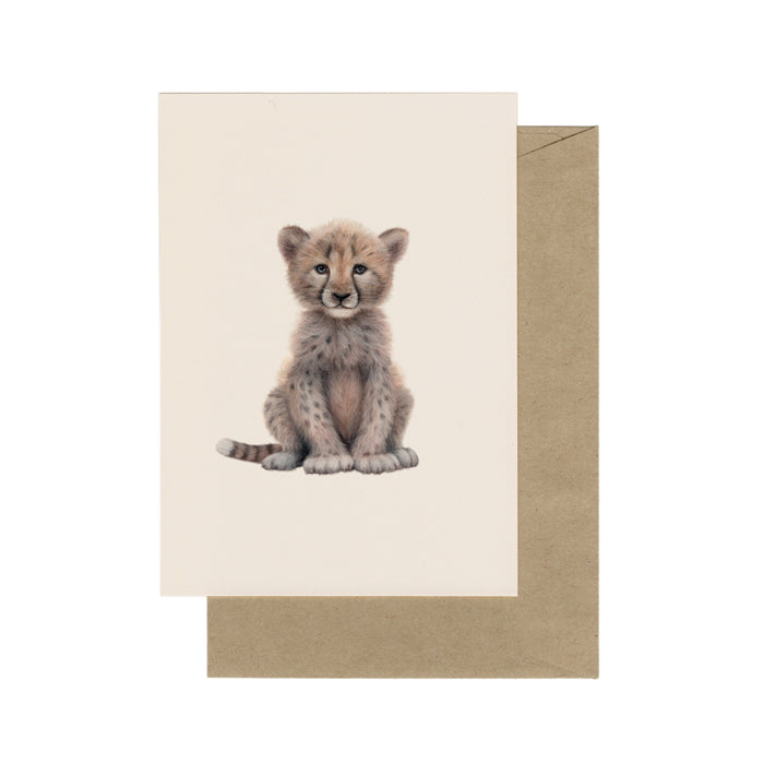 Lonneke Grimbergen Art - Kaart jonge cheeta