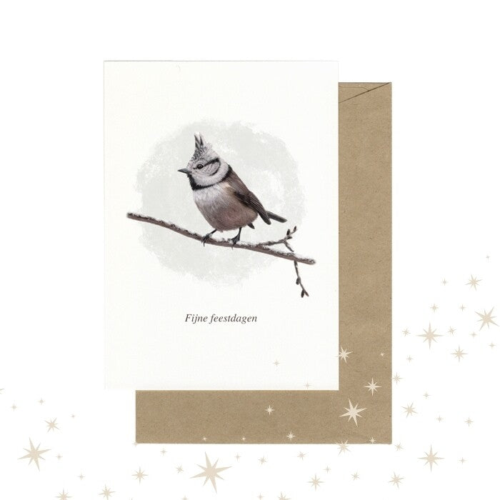 Lonneke Grimbergen Art - Set kerstkaarten mezen