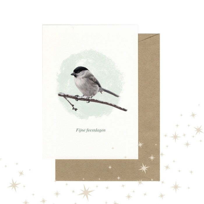 Lonneke Grimbergen Art - Set kerstkaarten mezen
