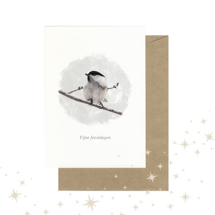 Lonneke Grimbergen Art - Set kerstkaarten mezen